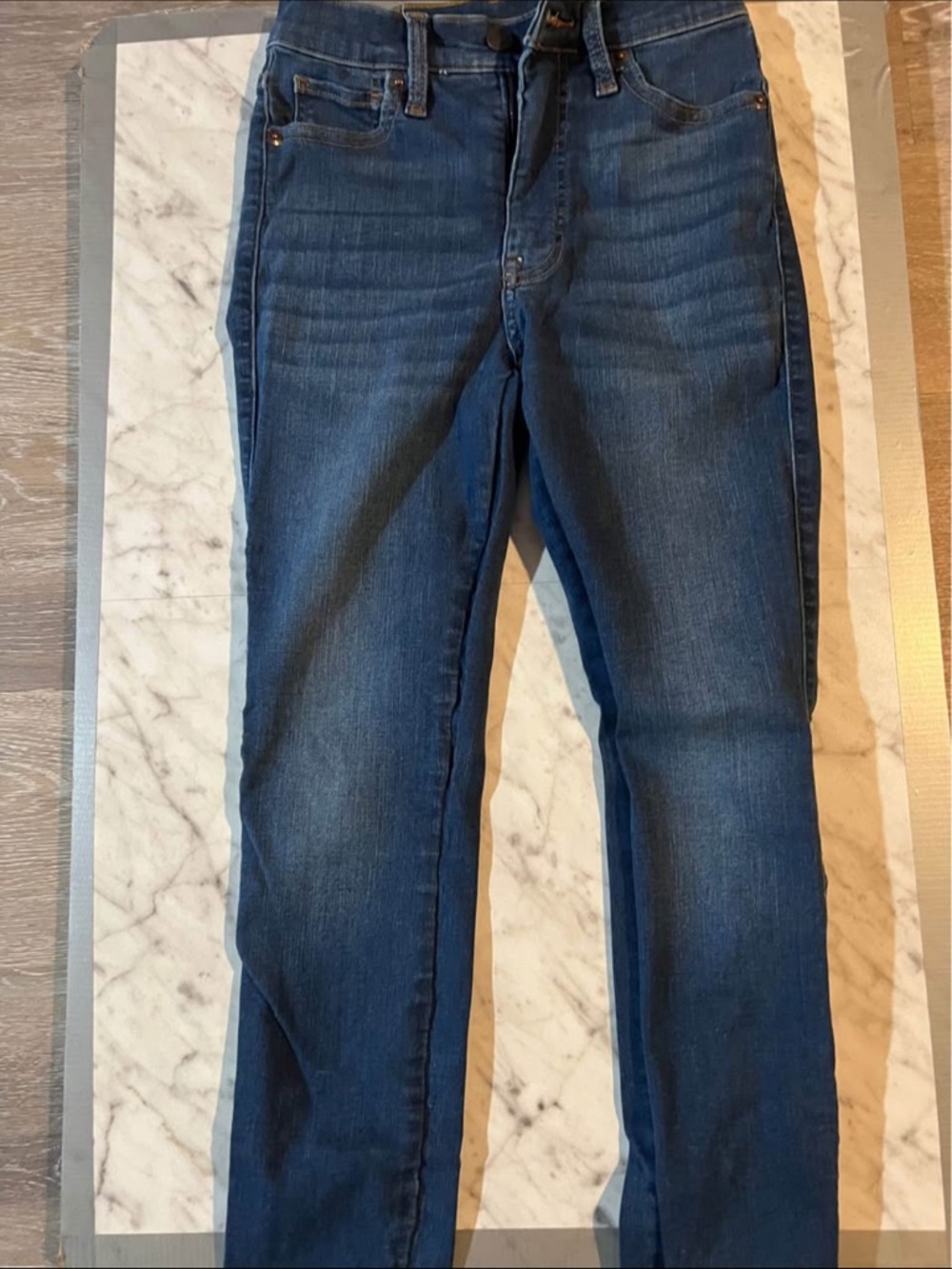 Lucky Brand Blue Denim Jeans with Gold Stitching
